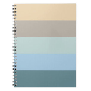 Fünf Farbe Combo - Blau-brauner Sand Beige Türkis Notizblock