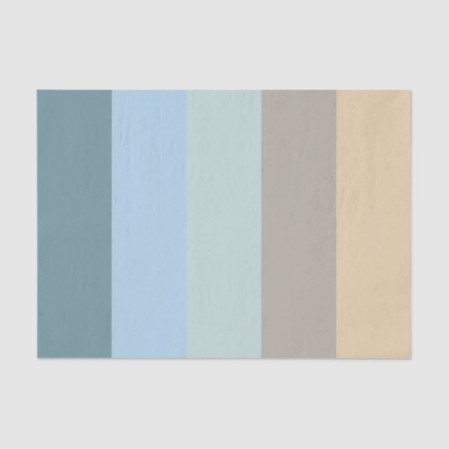 Fünf Farbe Combo - Blau-brauner Sand Beige Türkis Seidenpapier (Vorderseite)