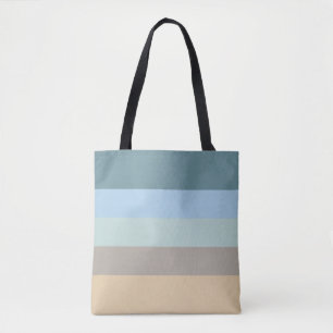Fünf Farben Streifen Blau brauner Sand Beige Türki Tasche