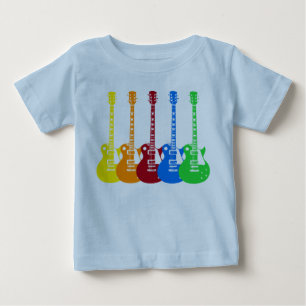 Fünf farbenfrohe E-Gitarren Baby T-shirt