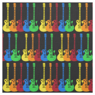 Fünf farbenfrohe E-Gitarren  Stoff