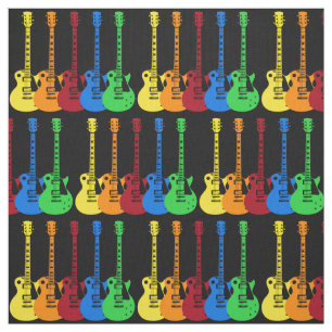 Fünf farbige elektrische Gitarren Stoff