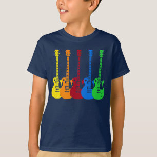 Fünf farbige elektrische Gitarren T-Shirt