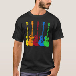 Fünf farbige elektrische Gitarren  T-Shirt