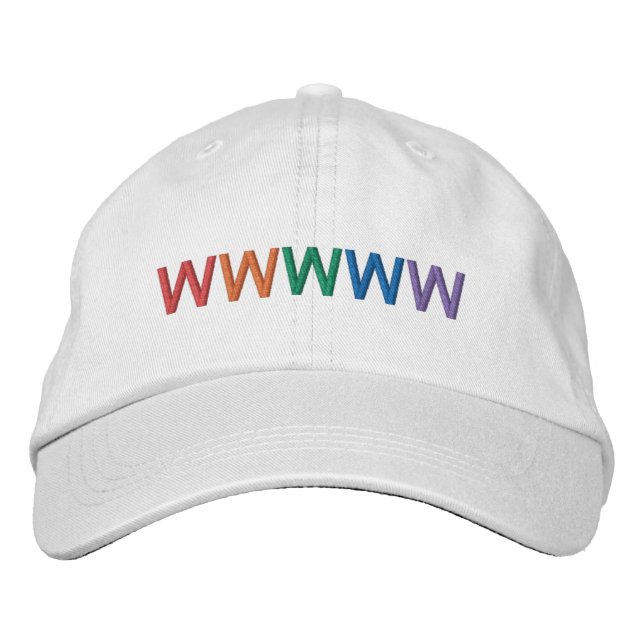 Fünf farbige Regenbogenbriefe personalisierbarer N Bestickte Baseballkappe (Vorderseite)