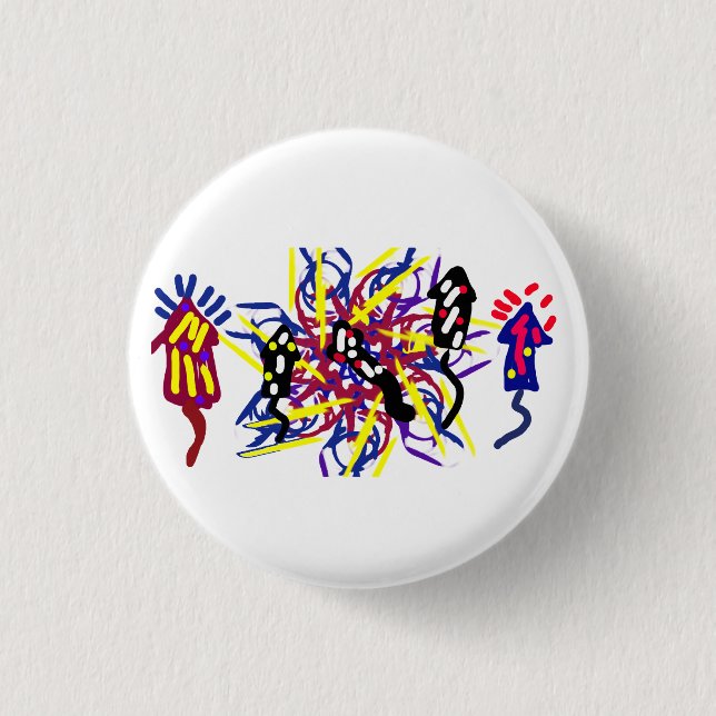 Fünf Feuerwerke Spaß  Button (Vorderseite)