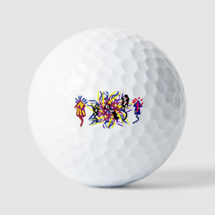 Fünf Feuerwerke Spaß Golfball