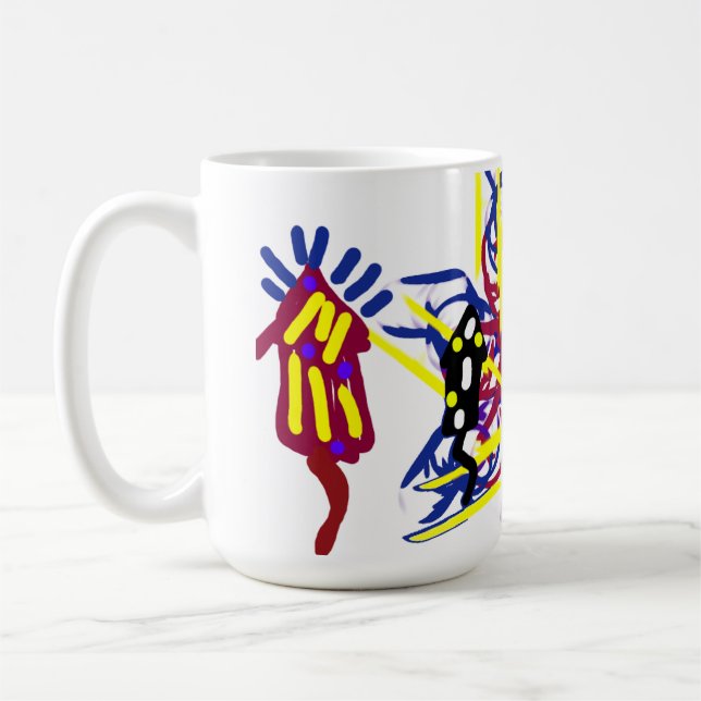 Fünf Feuerwerke Spaß  Kaffeetasse (Links)