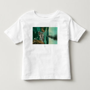 Fünf FingerRapids mit Dampfer-weißem Pferd Kleinkind T-shirt