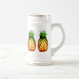 Fünf flüchtige Ananas Bierglas
