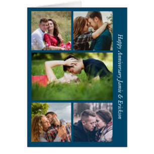 Fünf Foto Aquamarine Blue Card