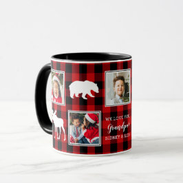 Fünf Foto Kariert | Rot | Tasse