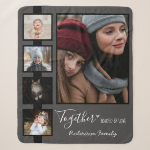 Fünf Fotokollagen zusammen Sherpadecke