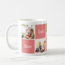 Fünf Fotos bester Vater in der Welt Kaffee-Tasse
