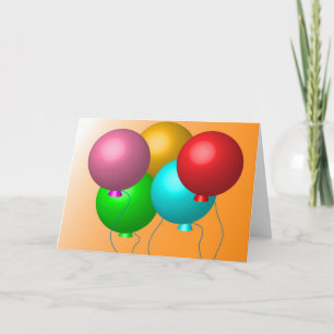 Fünf Geburtstagsballons Karte