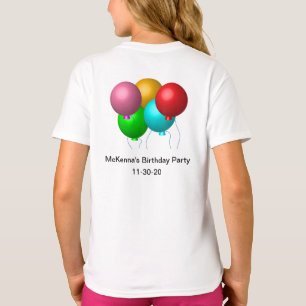 Fünf Geburtstagsballons Personalisiert mit Datum T-Shirt