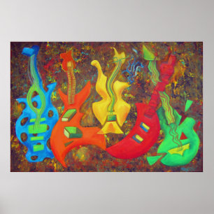 FÜNF GITARREN POSTER