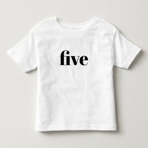 Fünf - Glückliches Shirt für Kinder zum Geburtstag