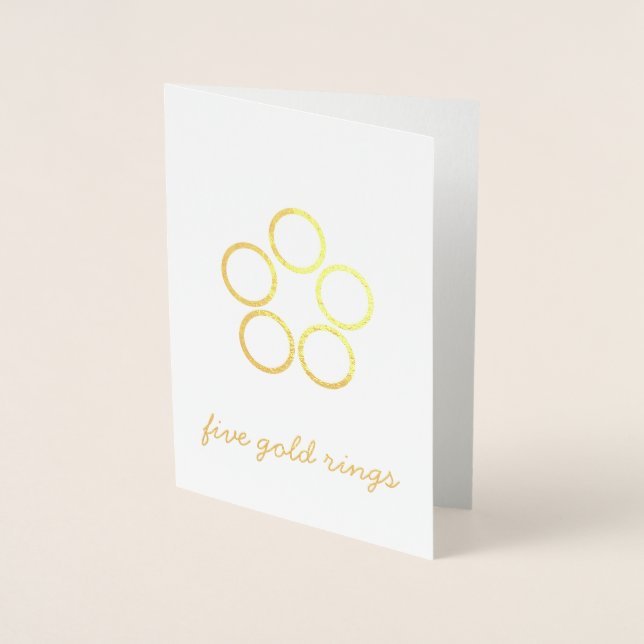 Fünf Gold Rings Folienkarte (Vorderseite)