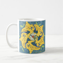Fünf goldene Katzen... Feiertage Kaffeetasse