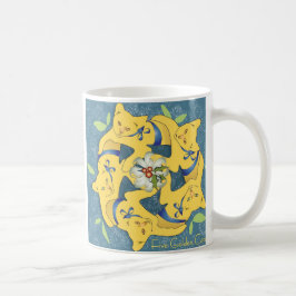 Fünf goldene Katzen... Feiertage Kaffeetasse