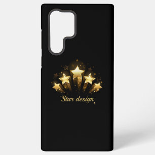 Fünf goldene Sterne auf schwarz Samsung Galaxy Hülle