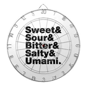 Fünf Grundgeschmacksrichtungen Dartscheibe