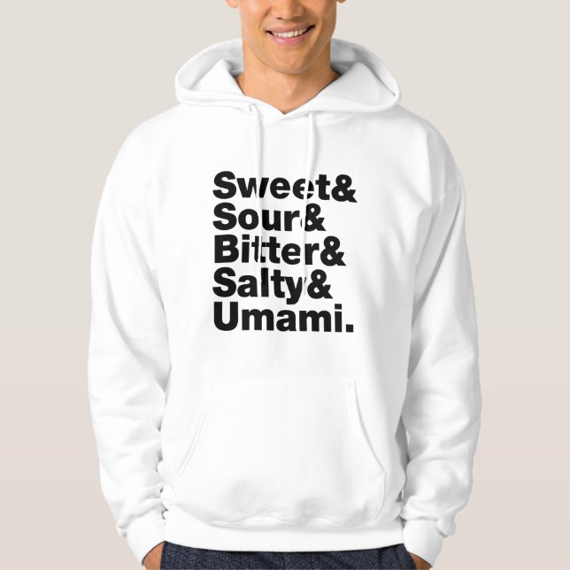 Fünf Grundgeschmacksrichtungen Hoodie (Vorderseite)
