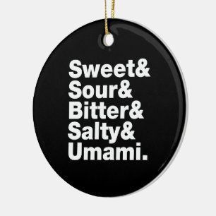 Fünf Grundgeschmacksrichtungen Keramik Ornament