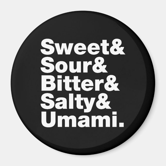 Fünf Grundgeschmacksrichtungen Magnet (Vorne)