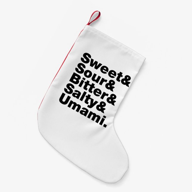 Fünf grundlegende Geschmäcke Kleiner Weihnachtsstrumpf (Vorderansicht (hängend))
