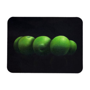 Fünf grüne Äpfel Magnet