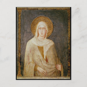 Fünf Heilige, Detail des Heiligen Clare Postkarte