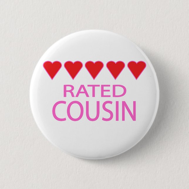Fünf-Herz-Cousin Button (Vorderseite)