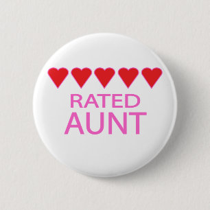 Fünf-Herz-Tante Button