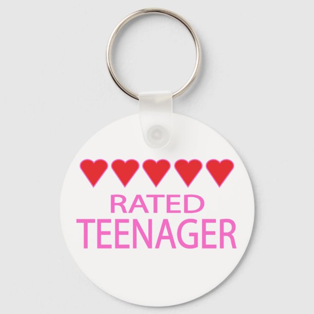 Fünf-Herz-Teenager Schlüsselanhänger (Vorderseite)