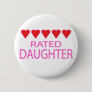 Fünf-Herz-Tochter Button