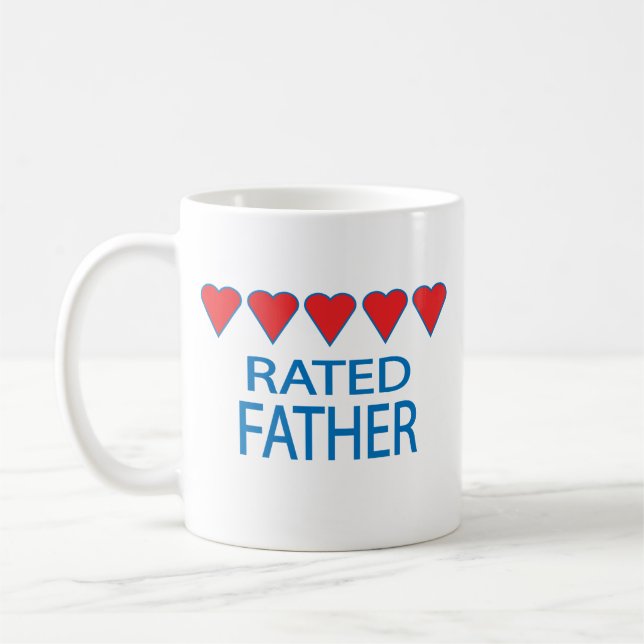 Fünf-Herzen-Vater Kaffeetasse (Links)