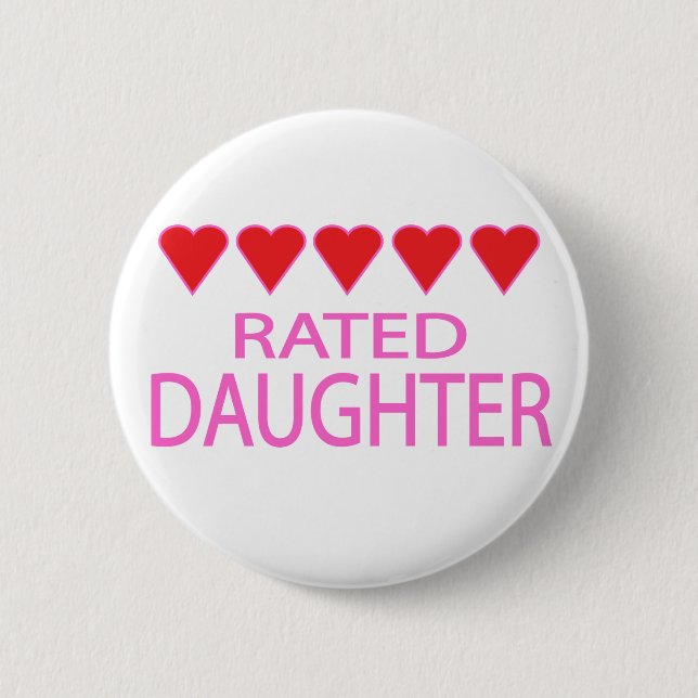Fünf Herztochter Button (Vorderseite)