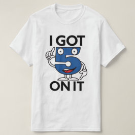 Fünf Hip Hop Blau & Weiß T-Shirt