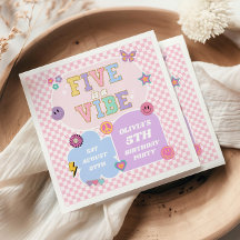 Fünf ist ein Vibe Preppy Patch 5. Geburtstagsparty