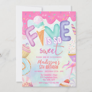 Fünf ist so eine süße Einladung