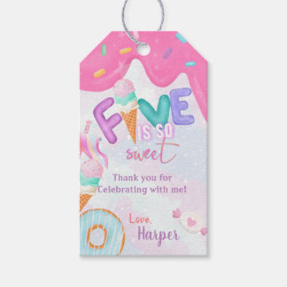 fünf ist so süß Geburtstag Geschenkanhänger
