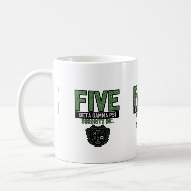 Fünf Kaffee-Tasse Kaffeetasse (Links)