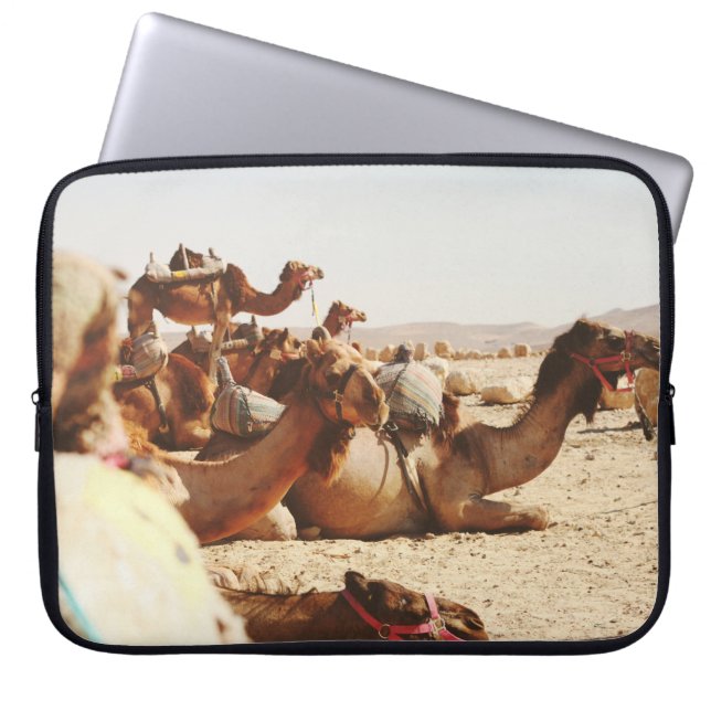 FÜNF KAMEL AUF DEM FELD LAPTOPSCHUTZHÜLLE (Vorderseite)