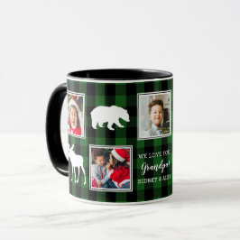 Fünf kariertes | Grün | des Foto- Tasse