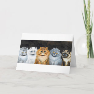 Fünf Katzen, Louis Wain Karte
