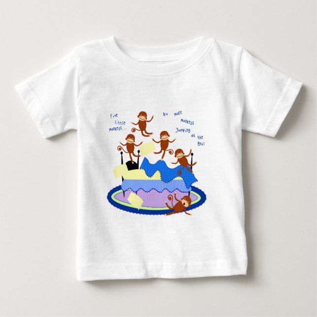 fünf kleine Affen Baby T-shirt (Vorderseite)