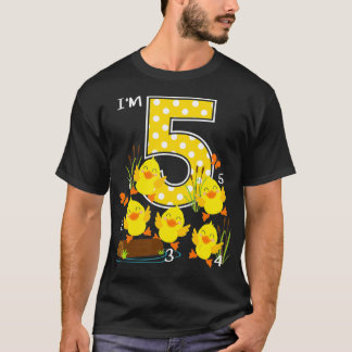 Fünf kleine Enten Kinder Kinderzimmer Song 5. Gebu T-Shirt