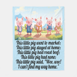 Fünf kleine Schweine - Kinderzimmer Rhyme Fleece B